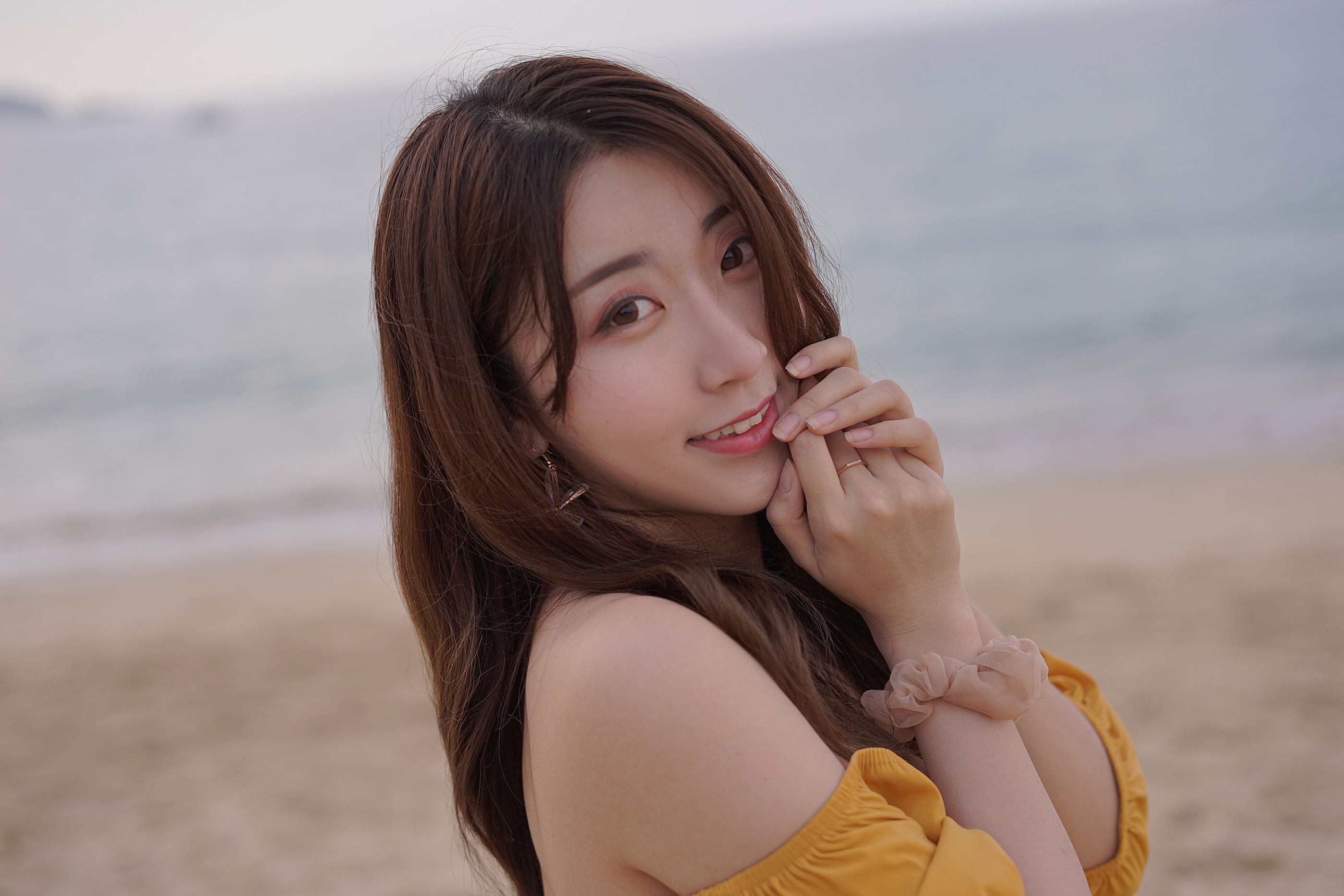 图片[1]-黑川 – NO.070 海岛之旅真爱版-黄色连衣裙[19P]-XikXak